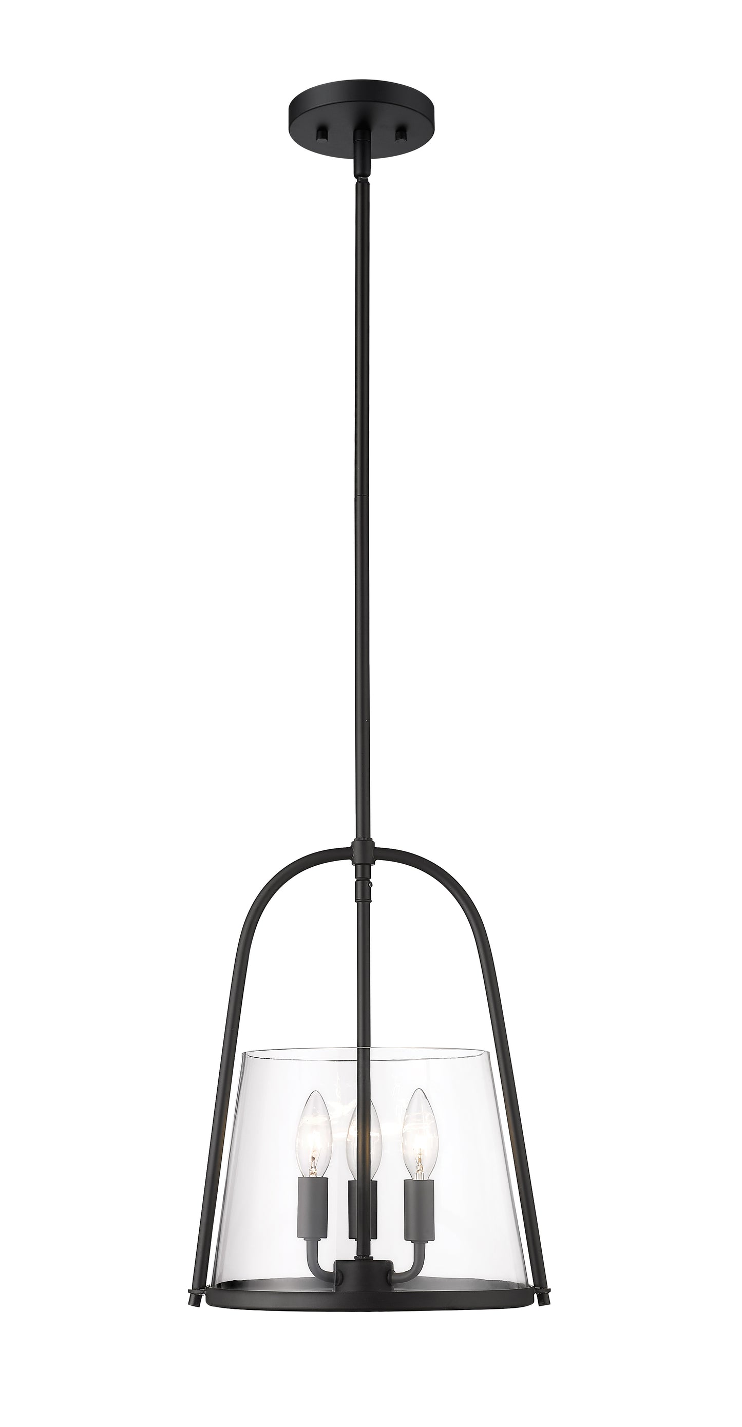 3041P12-MB - Archis 3 Light 12" Pendant - Matte Black