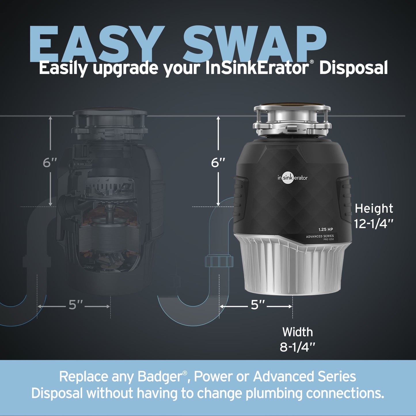 79853K-ISE - Pro 1250 Garbage Disposal with Cord - 1-1/4 HP