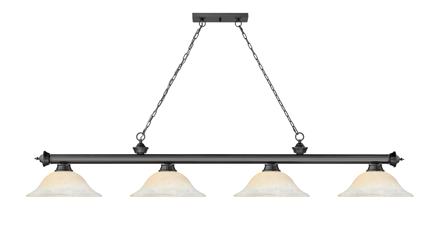 2306-4BP-WM16 - Cordon 4 Light 82" Billiard - Bronze Plate