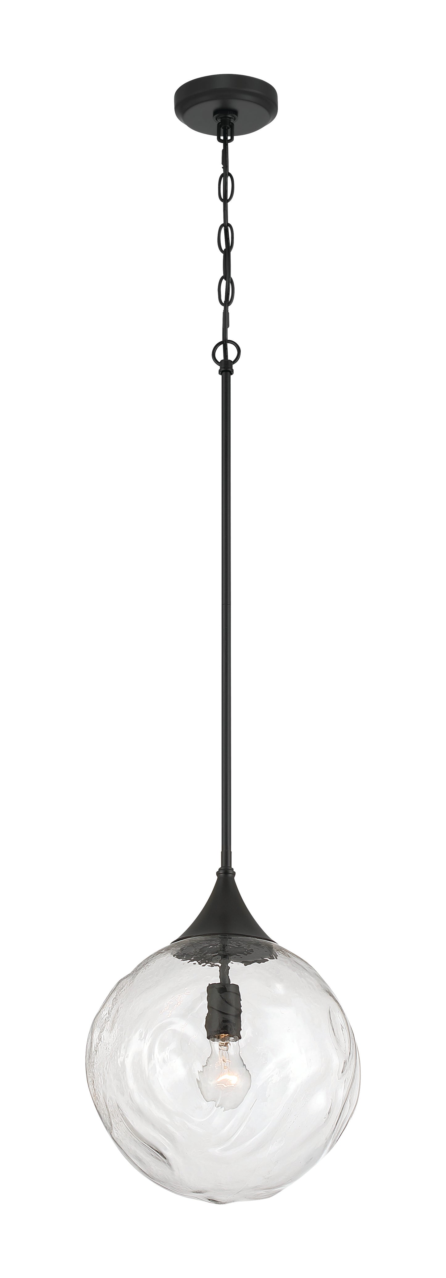 61292-FB - Reflection 1 Light 12" Wide Pendant - Flat Black