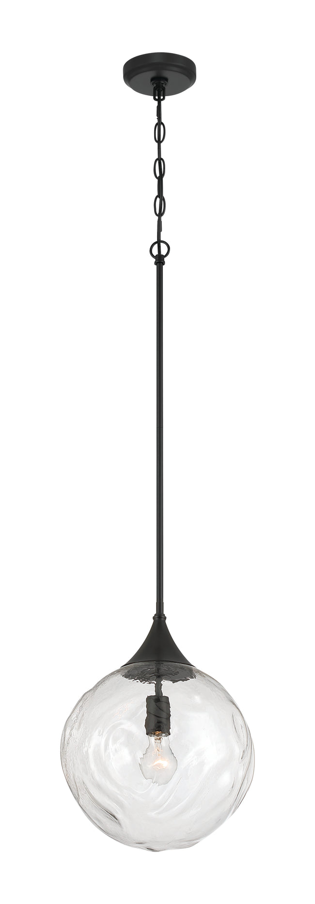 61292-FB - Reflection 1 Light 12" Wide Pendant - Flat Black