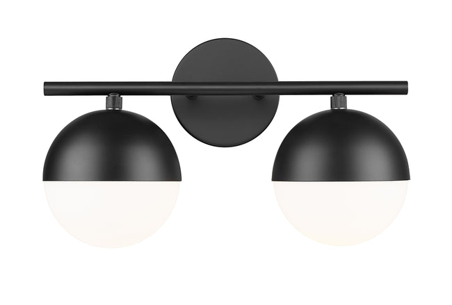 7517-2V-MB - Realm Sphere 2 Light 16" Vanity - Matte Black