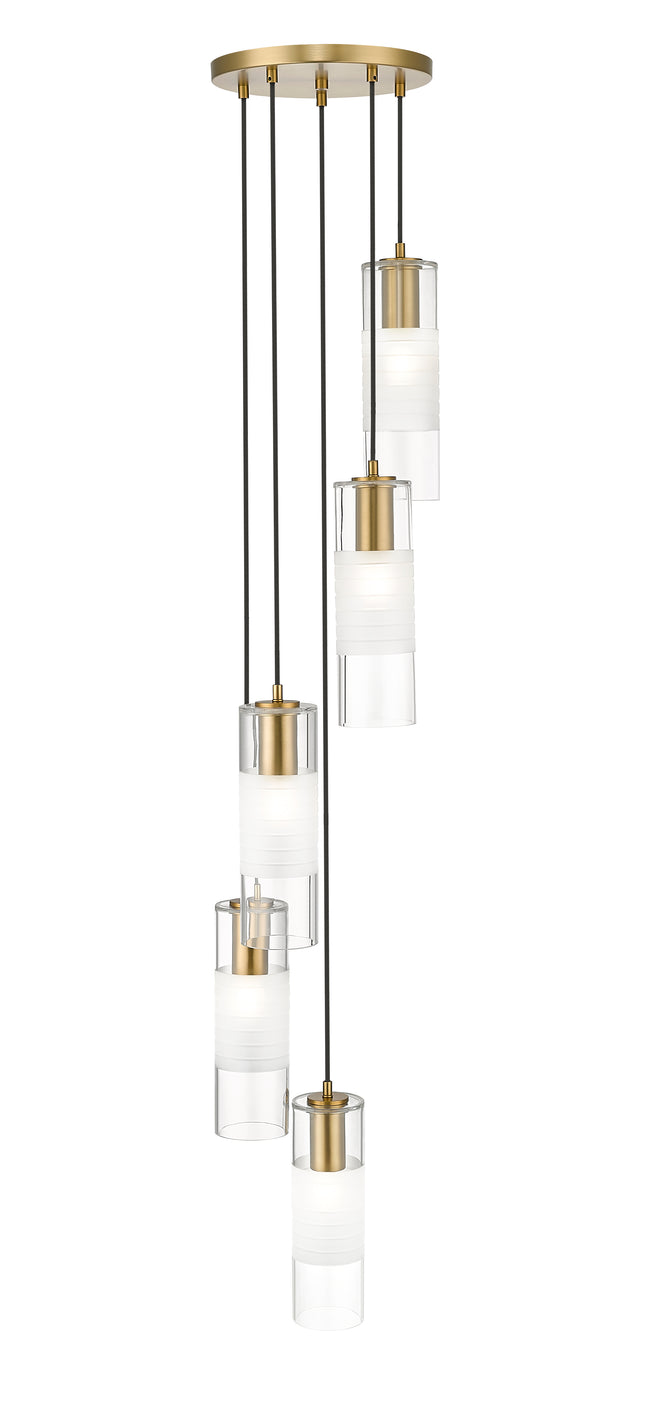 824P-5R-MGLD - Alton 5 Light 12" Chandelier - Modern Gold