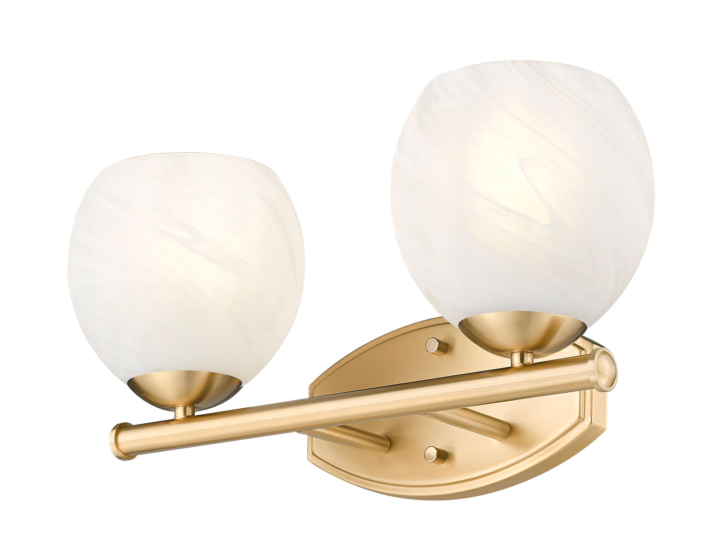 1963-2V-MGLD - Colette 2 Light 16" Vanity - Modern Gold