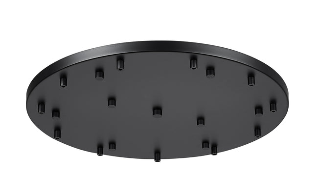 CP2411R-MB - Multi Point Canopy 11 Light Ceiling 24" Plate - Matte Black