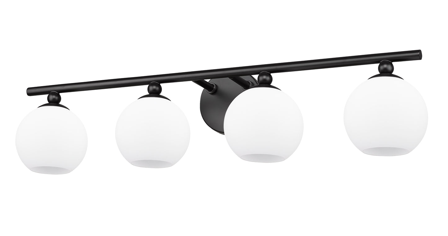 1100-4V-MB - Neoma 4 Light 30" Vanity - Matte Black