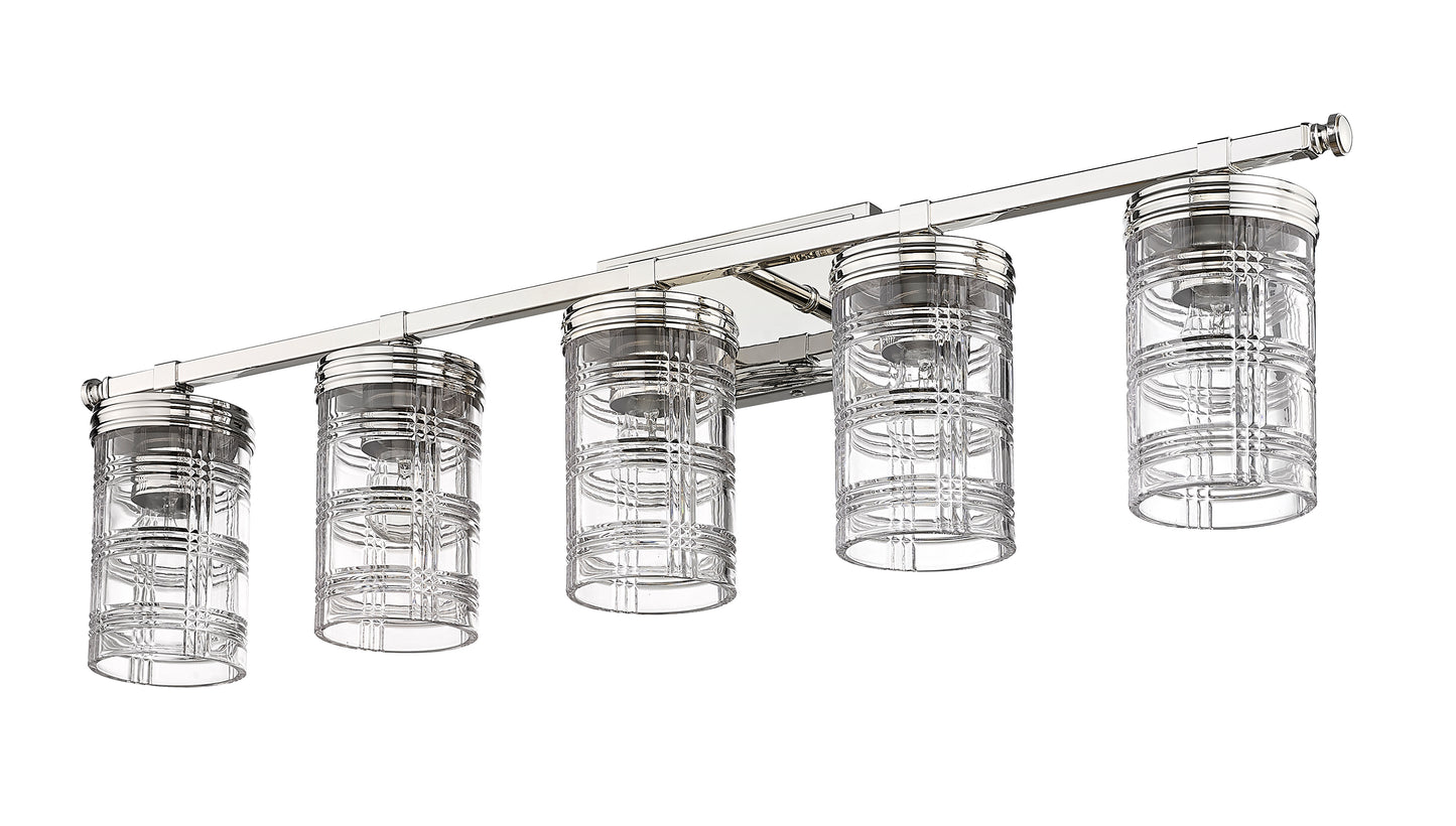 344-5V-PN - Archer 5 Light 38" Vanity - Polished Nickel