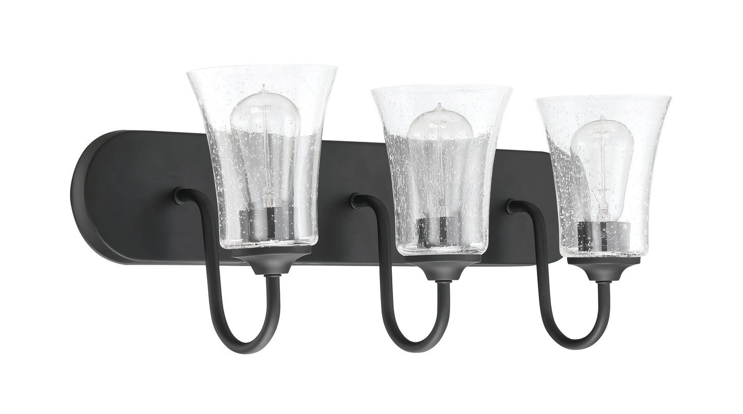 50403-FB - Gwyneth 3 Light 24" Wide Vanity Light - Flat Black