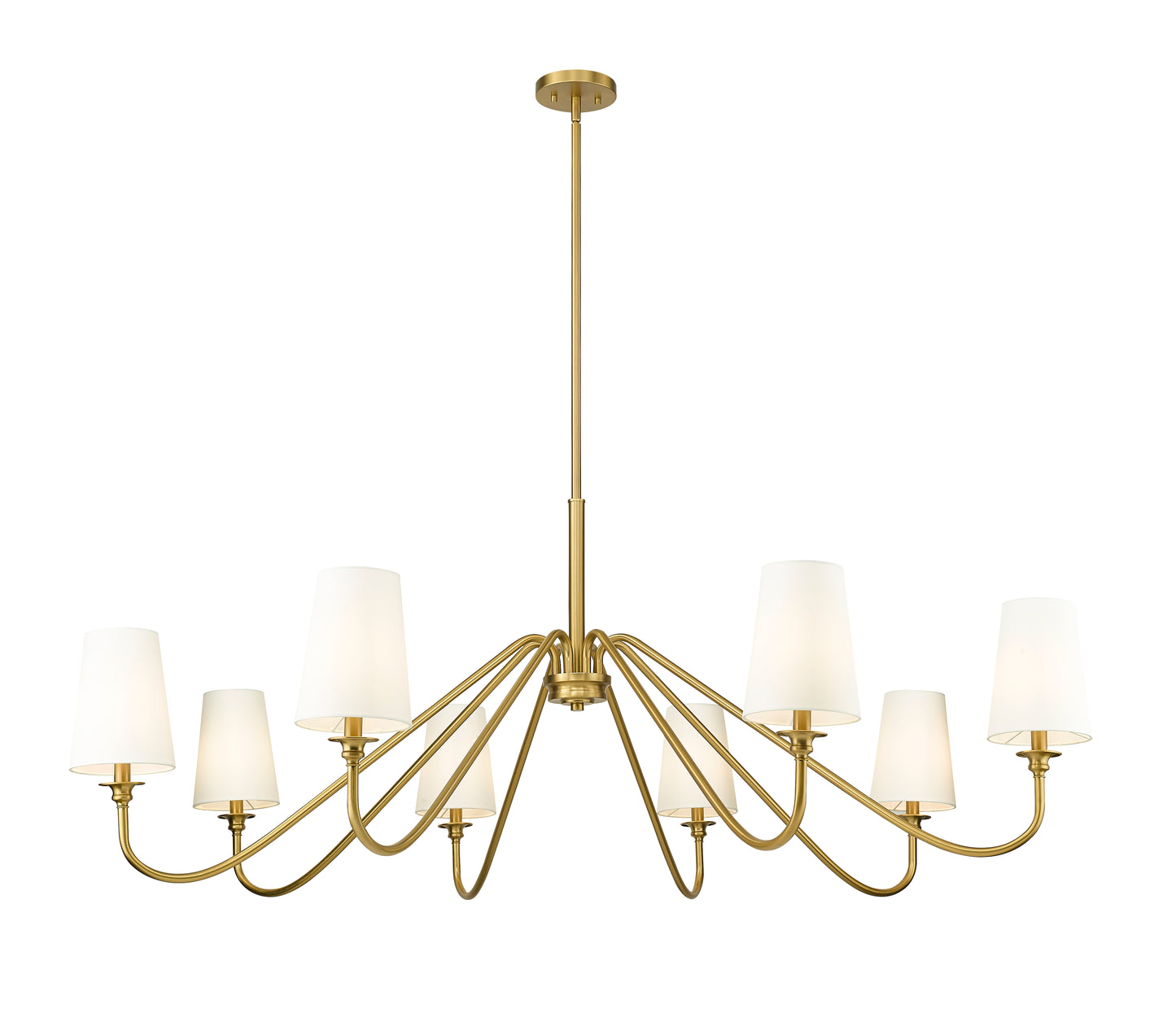 7509-8-60MGLD - Gianna 8 Light 60" Chandelier - Modern Gold