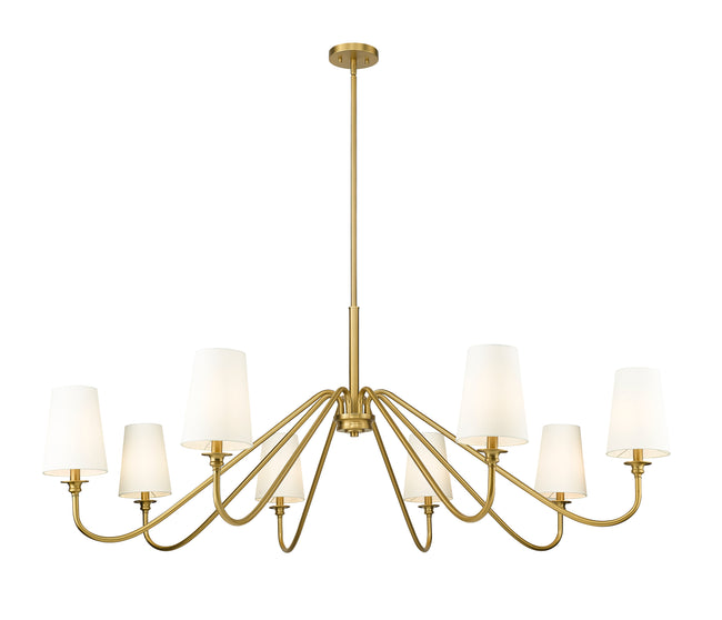 7509-8-60MGLD - Gianna 8 Light 60" Chandelier - Modern Gold