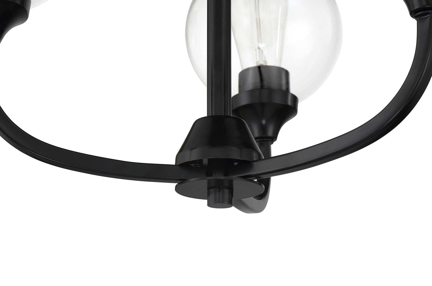 56223-FB - Glenda 3 Light 20" Wide Chandelier - Flat Black