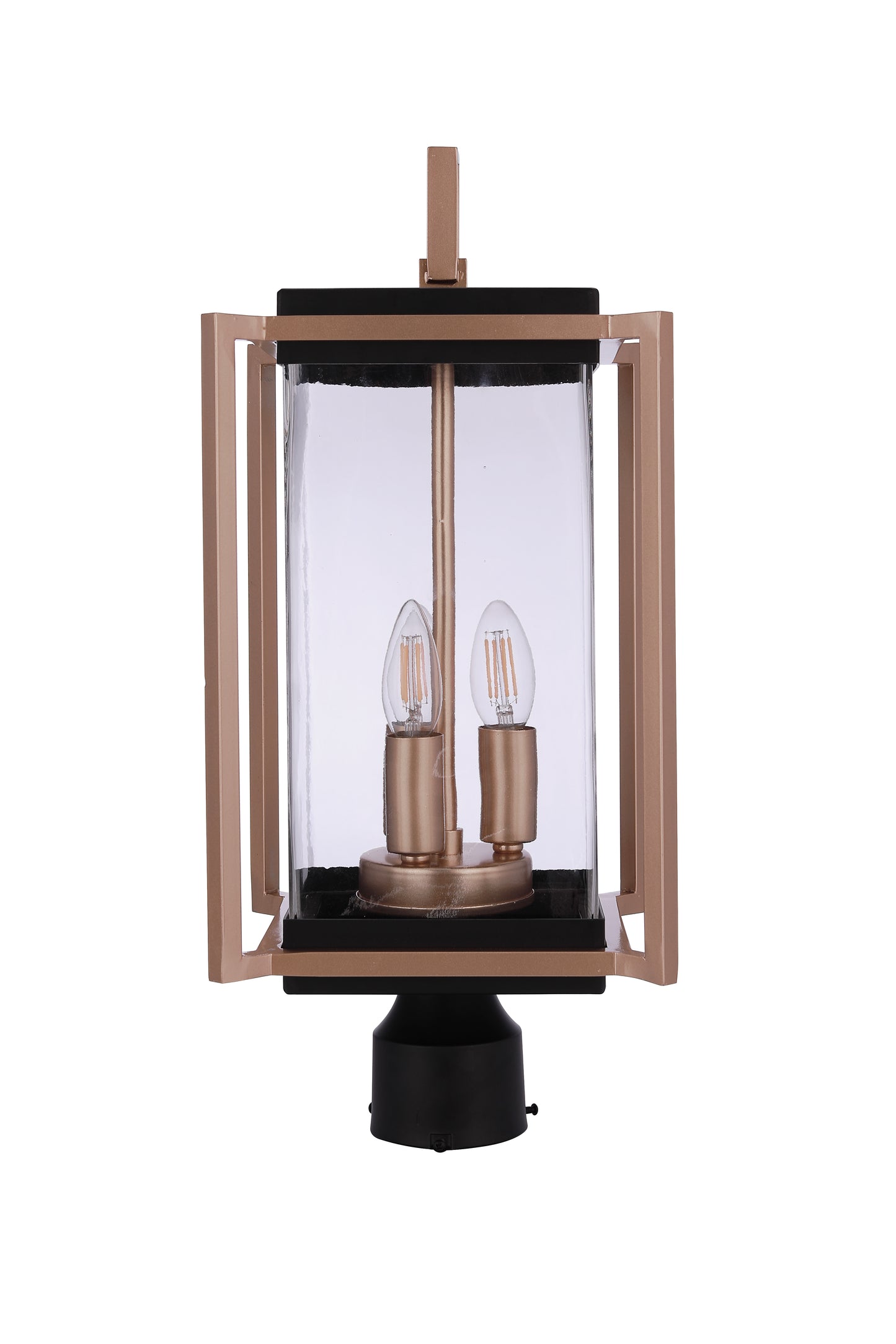 ZA6515-MNSB - Metalwork 3 Light 20" High Outdoor Post - Midnight / Satin Brass