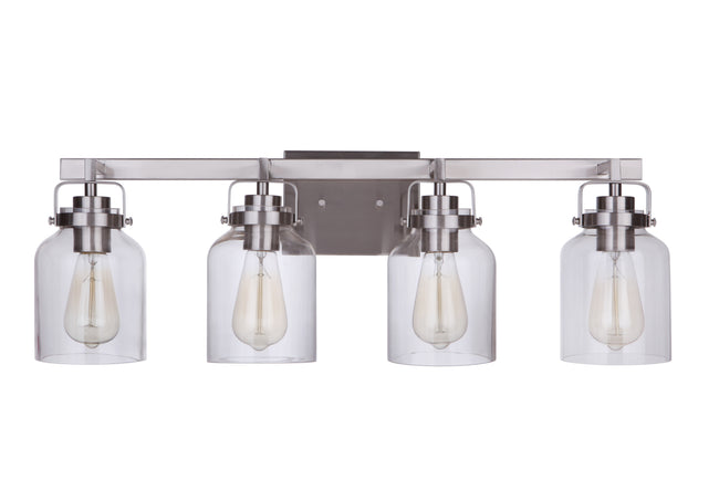 53604-BNK - Foxwood 4 Light 29" Wide Vanity Light - Brushed Nickel