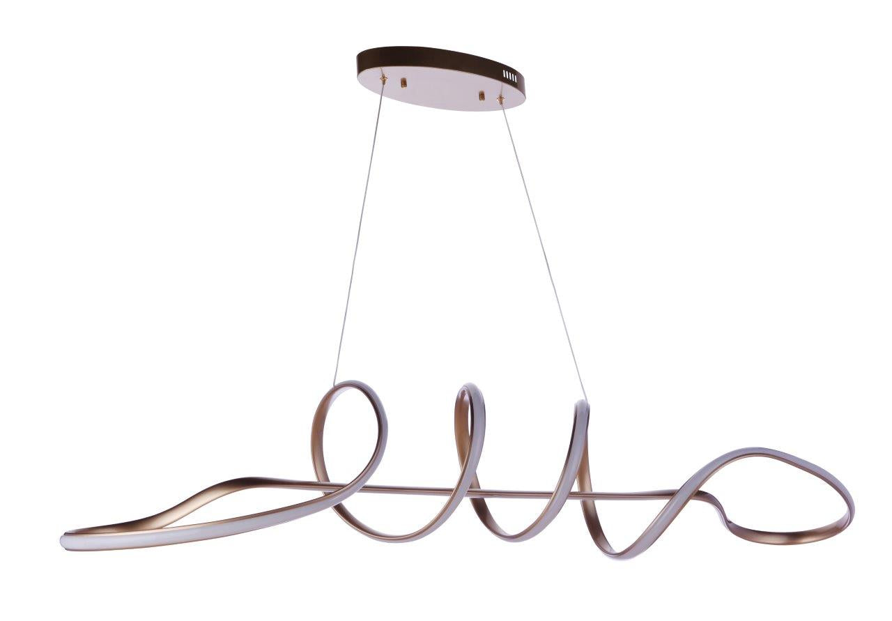 55770-CHB-LED - Pulse 1 Light 11.75" Wide Island Light - Champagne Brass
