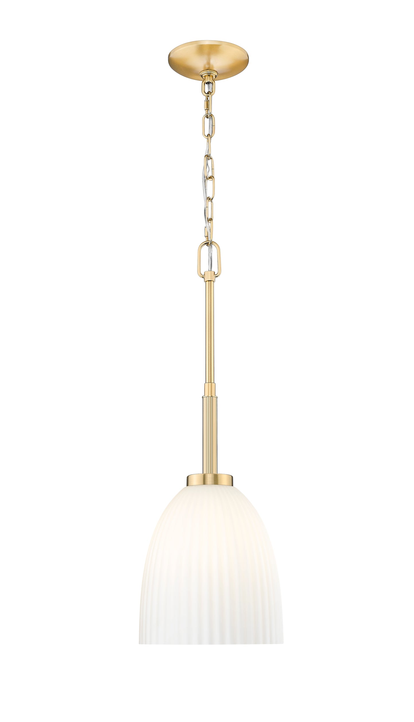 7518P8-MGLD - Naya 1 Light 8" Pendant - Modern Gold