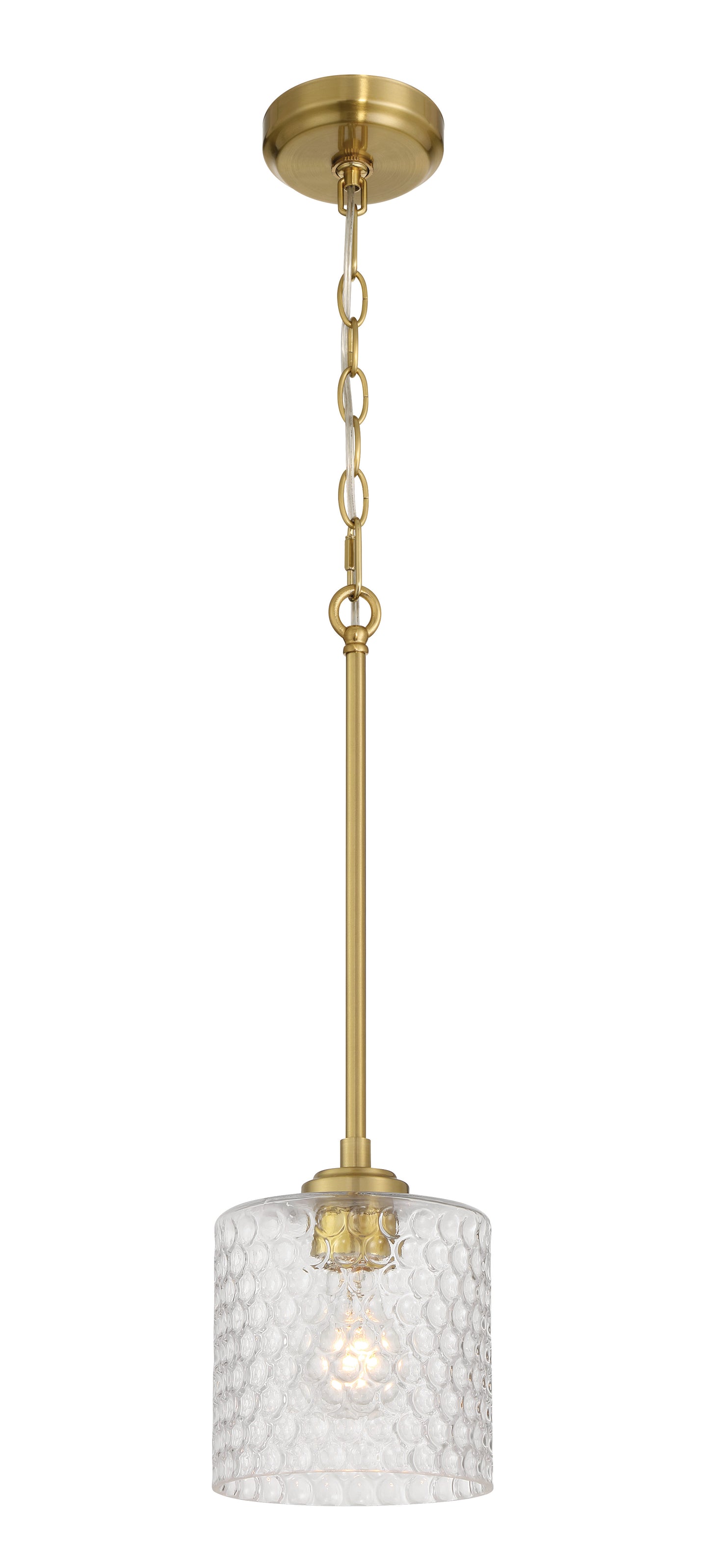 60591-SB - Claire 1 Light 6.5" Wide Mini Pendant - Satin Brass