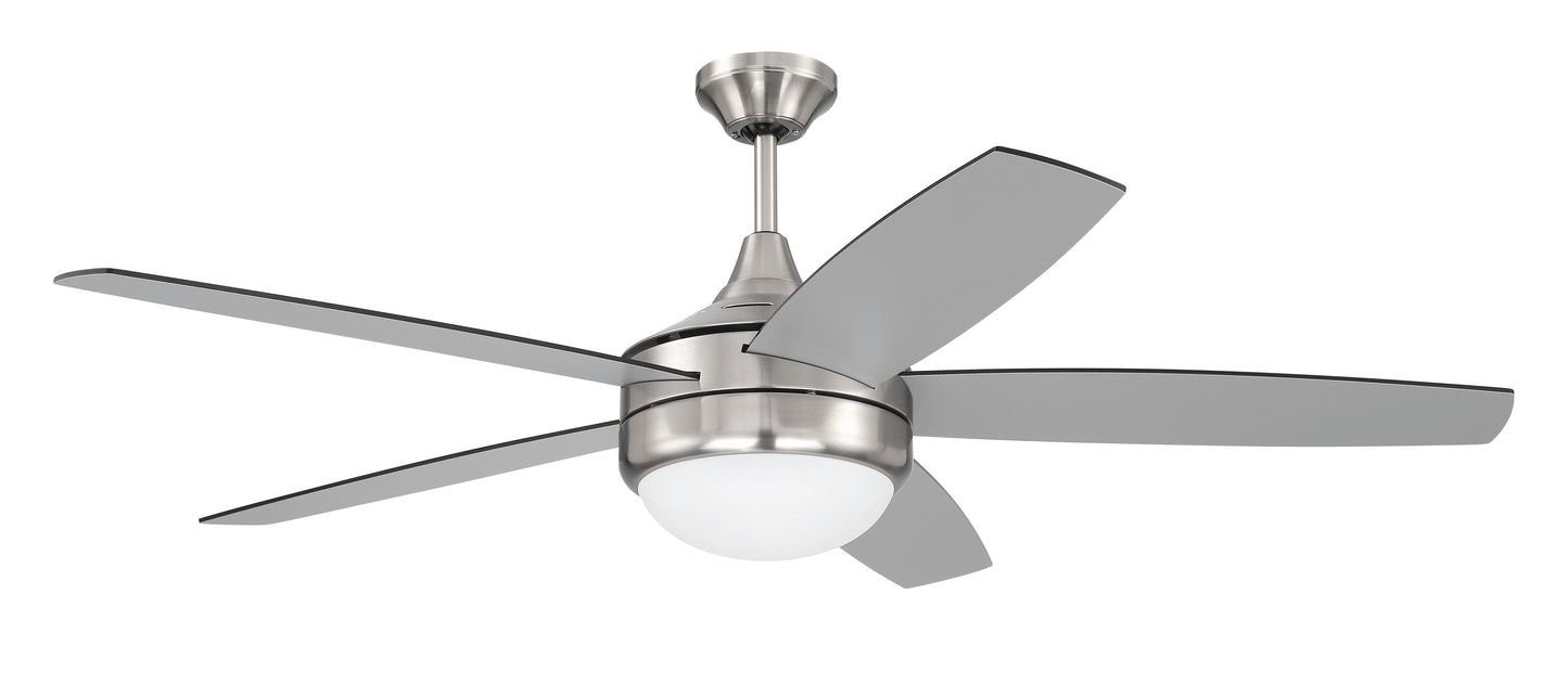 PHZ52BNK5 - Phaze II 5- Blade 52" 5 Blade Ceiling Fan with Light Kit - Brushed Nickel