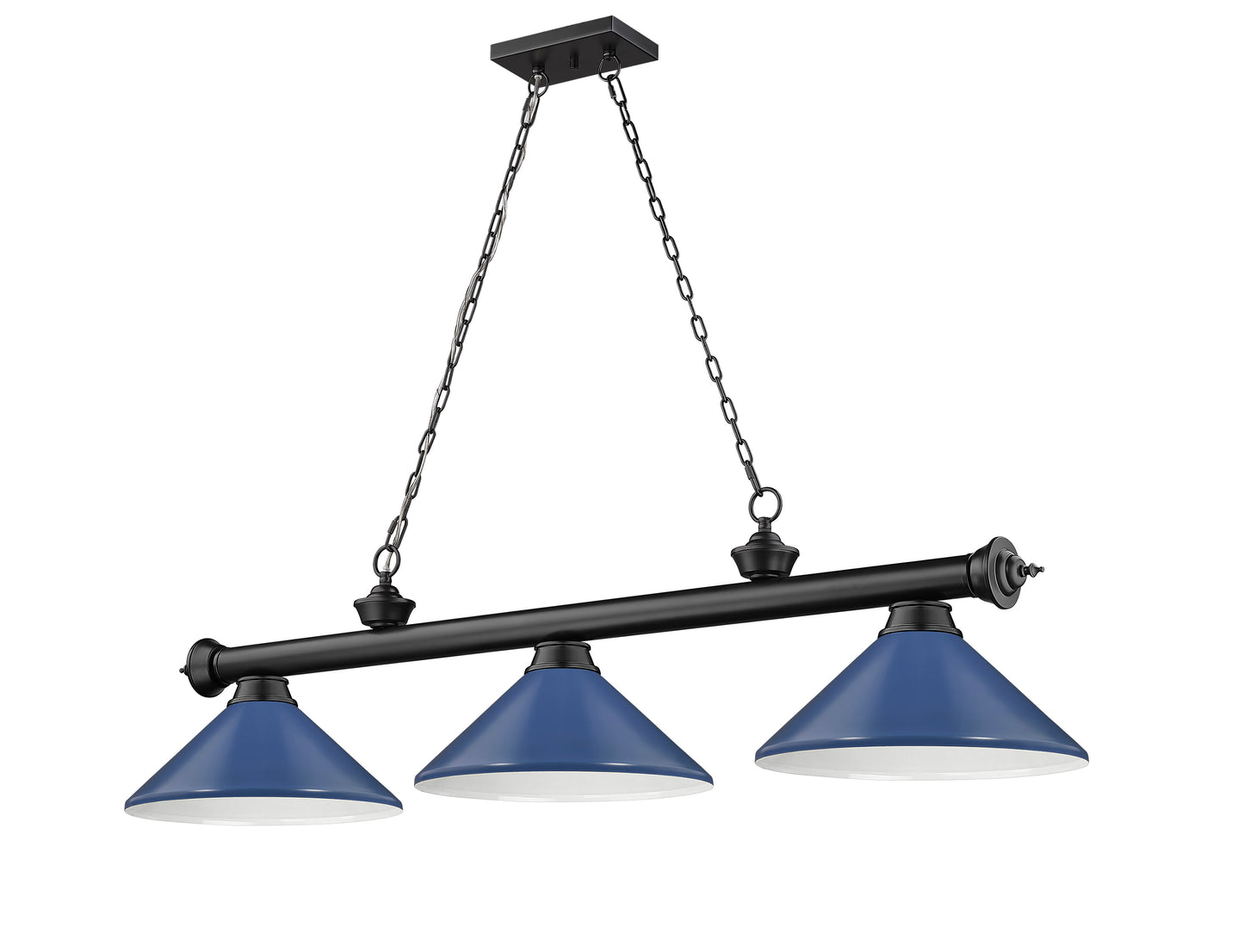 2306-3MB-MNB - Cordon 3 Light 58" Billiard - Matte Black