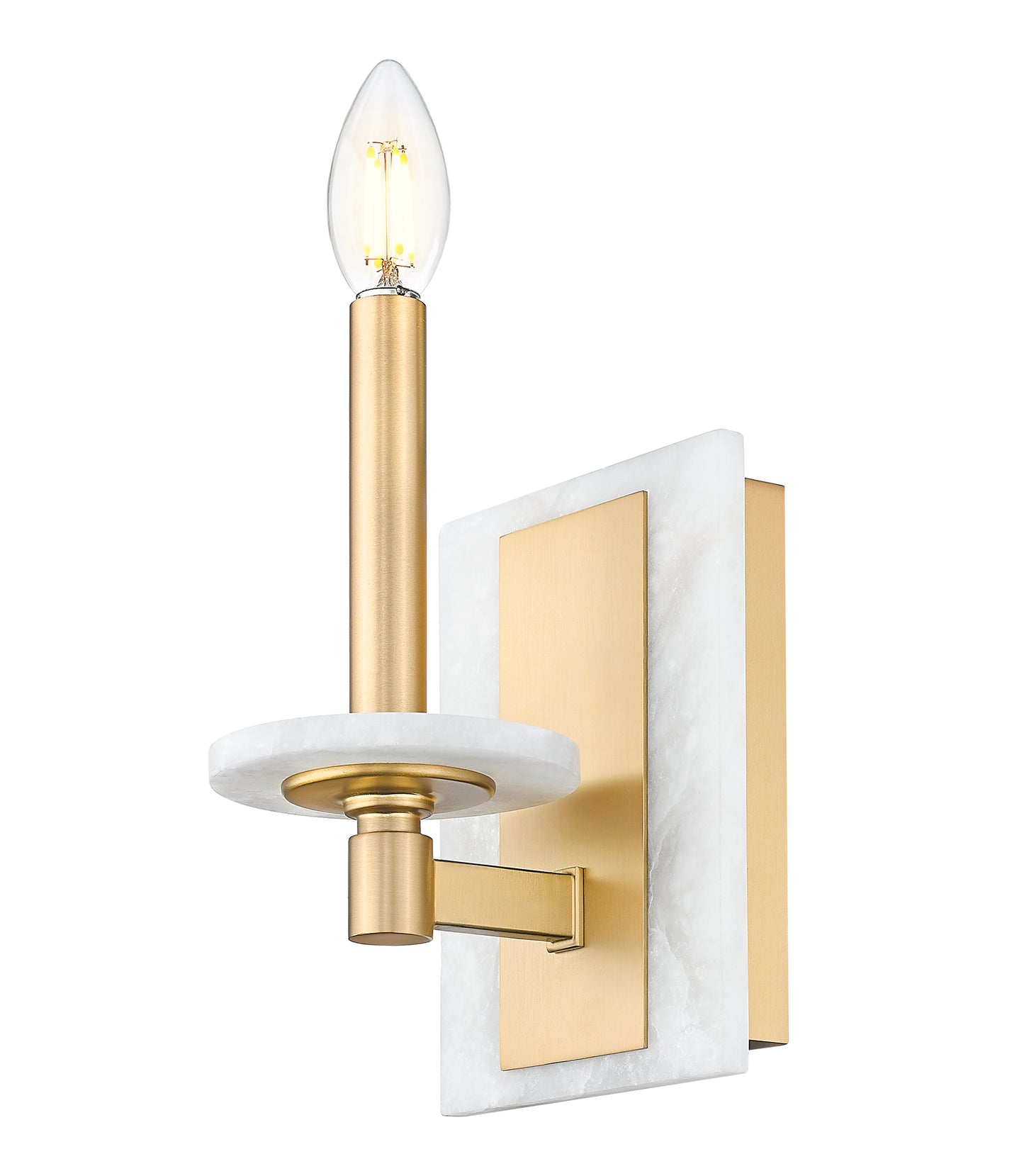3045-1S-MGLD - Kaden 1 Light Wall 9" Sconce - Modern Gold