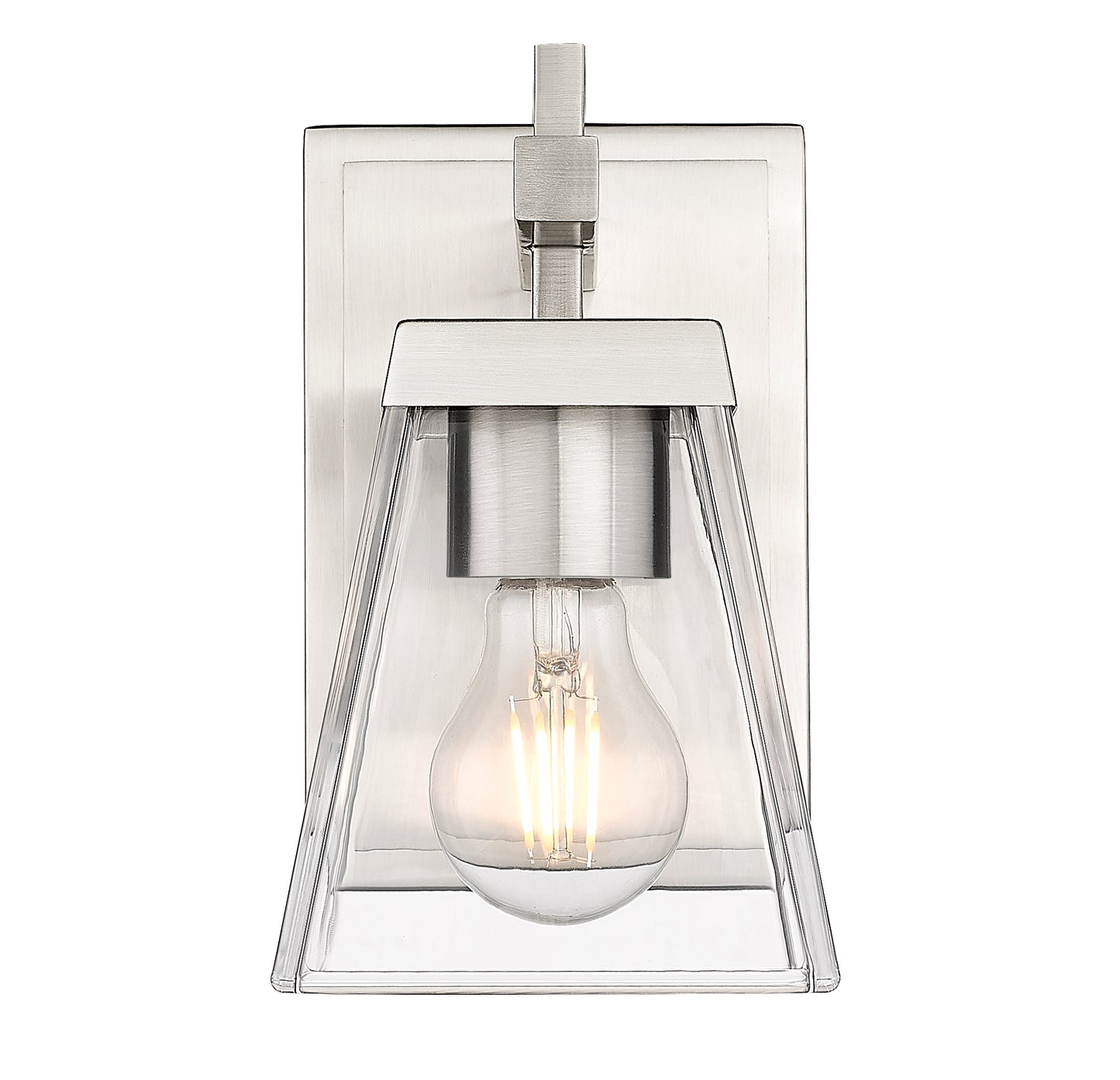 819-1S-BN - Lauren 1 Light Wall 8" Sconce - Brushed Nickel