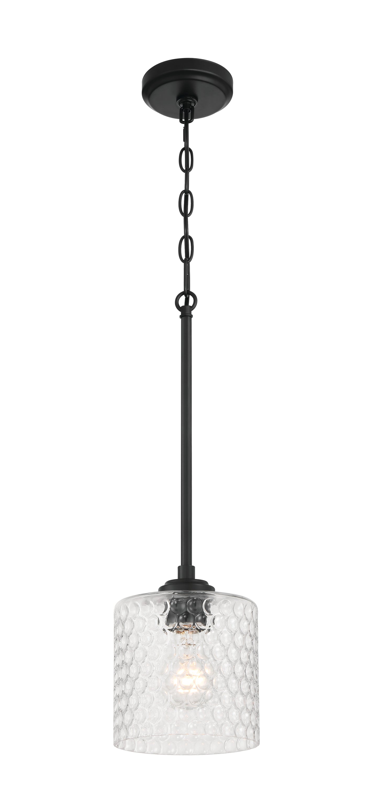 60591-FB - Claire 1 Light 6.5" Wide Mini Pendant - Flat Black