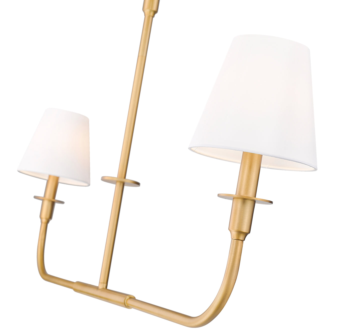 3049-42L-RB - Tova 2 Light Linear 46" Chandelier - Rubbed Brass