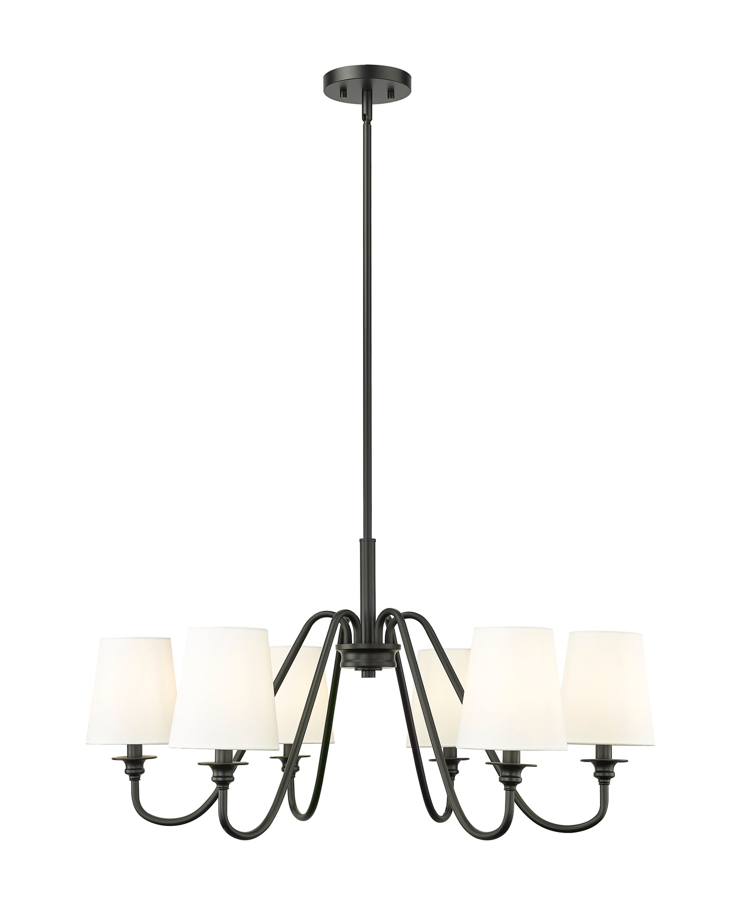 7509-6-32MB - Gianna 6 Light 32" Chandelier - Matte Black