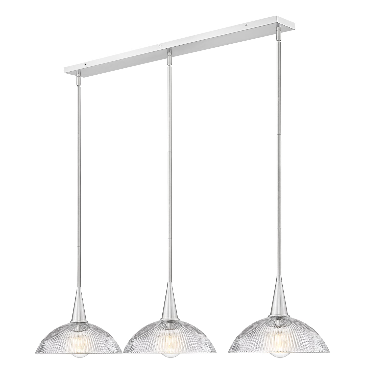 3051P12-3L-BN - Lunelle 3 Light Linear 52" Chandelier - Brushed Nickel