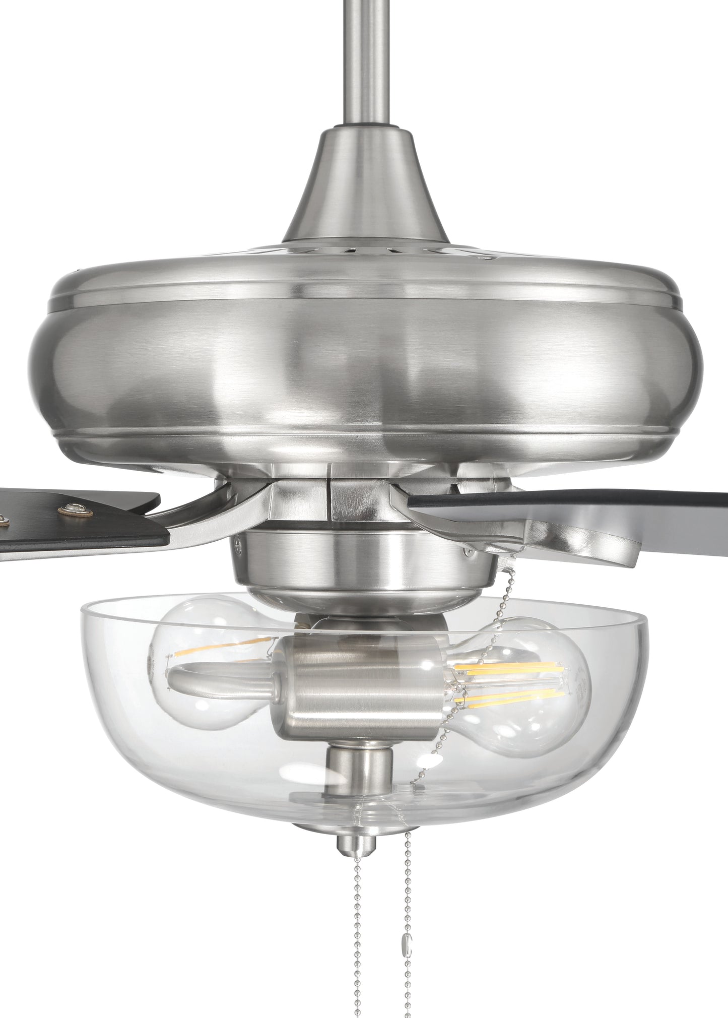 ECF201BNK5-BNGW - EOS 2 Light Clear Bowl 52" Ceiling Fan 52" 5 Blade Ceiling Fan with Light Kit - Brushed Nickel