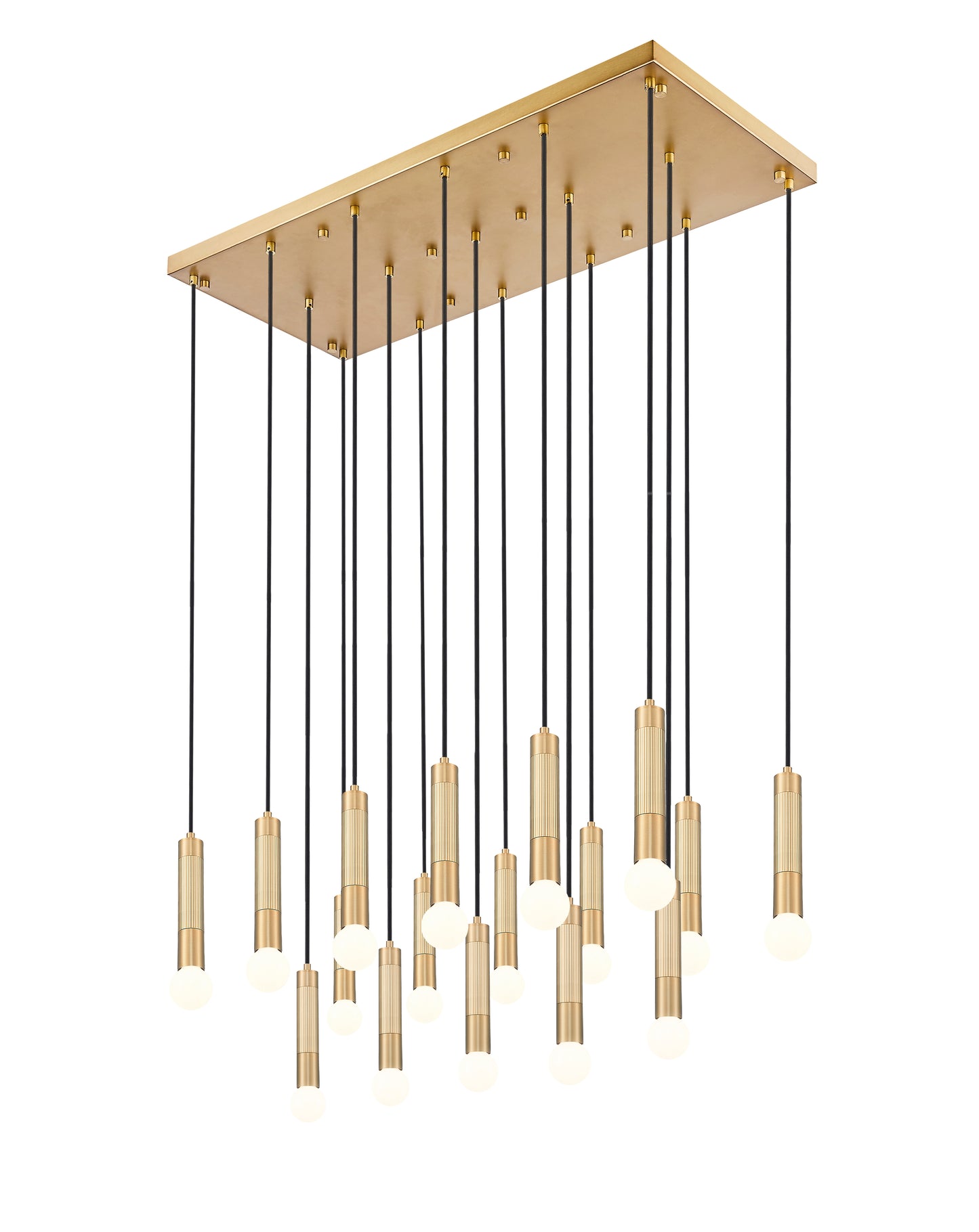 1956P-17L-MGLD - Stari 17 Light Linear 42" Chandelier - Modern Gold