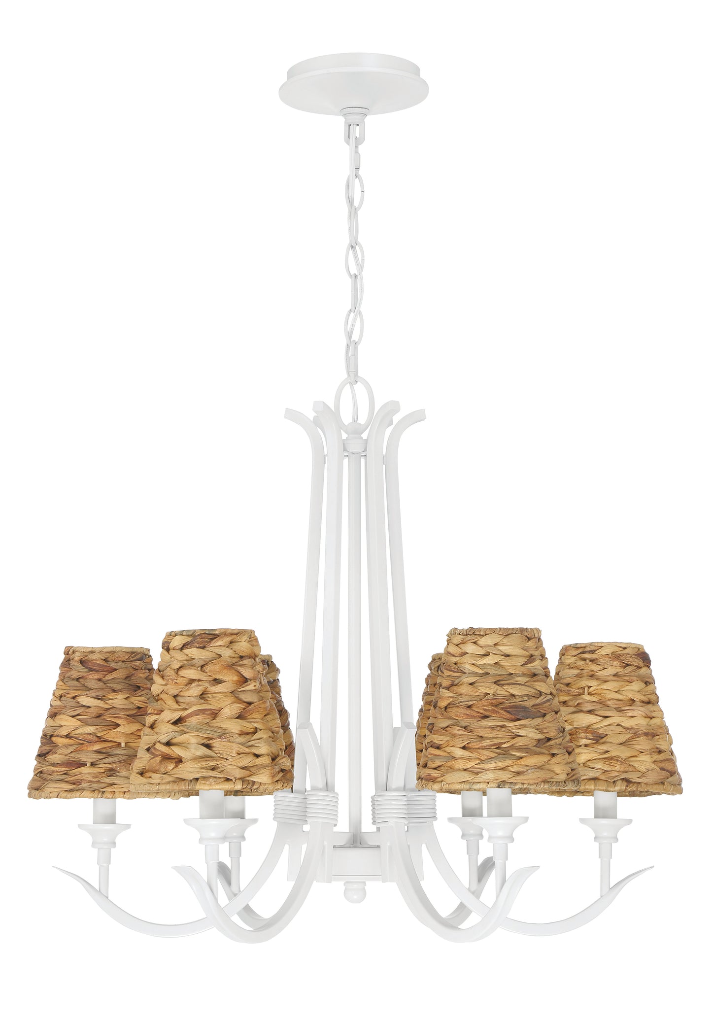 58326-MWW - Kokomo 6 Light 24" Wide Chandelier - Matte White
