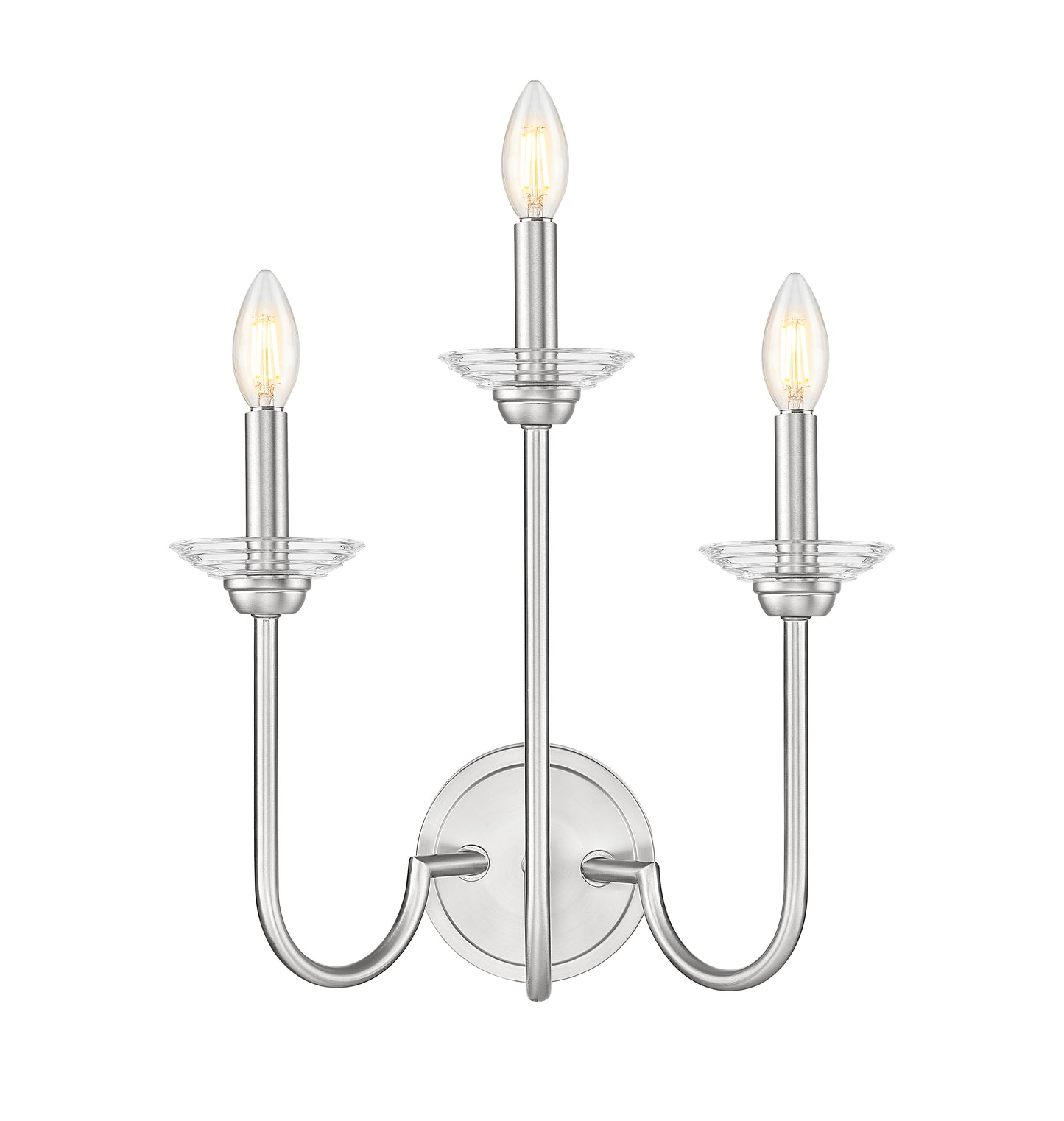 352-3S-BN - Allistair 3 Light Wall 16" Sconce - Brushed Nickel