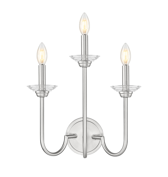352-3S-BN - Allistair 3 Light Wall 16" Sconce - Brushed Nickel