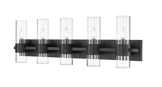 343-5V-MB - Lawson 5 Light 38" Vanity - Matte Black