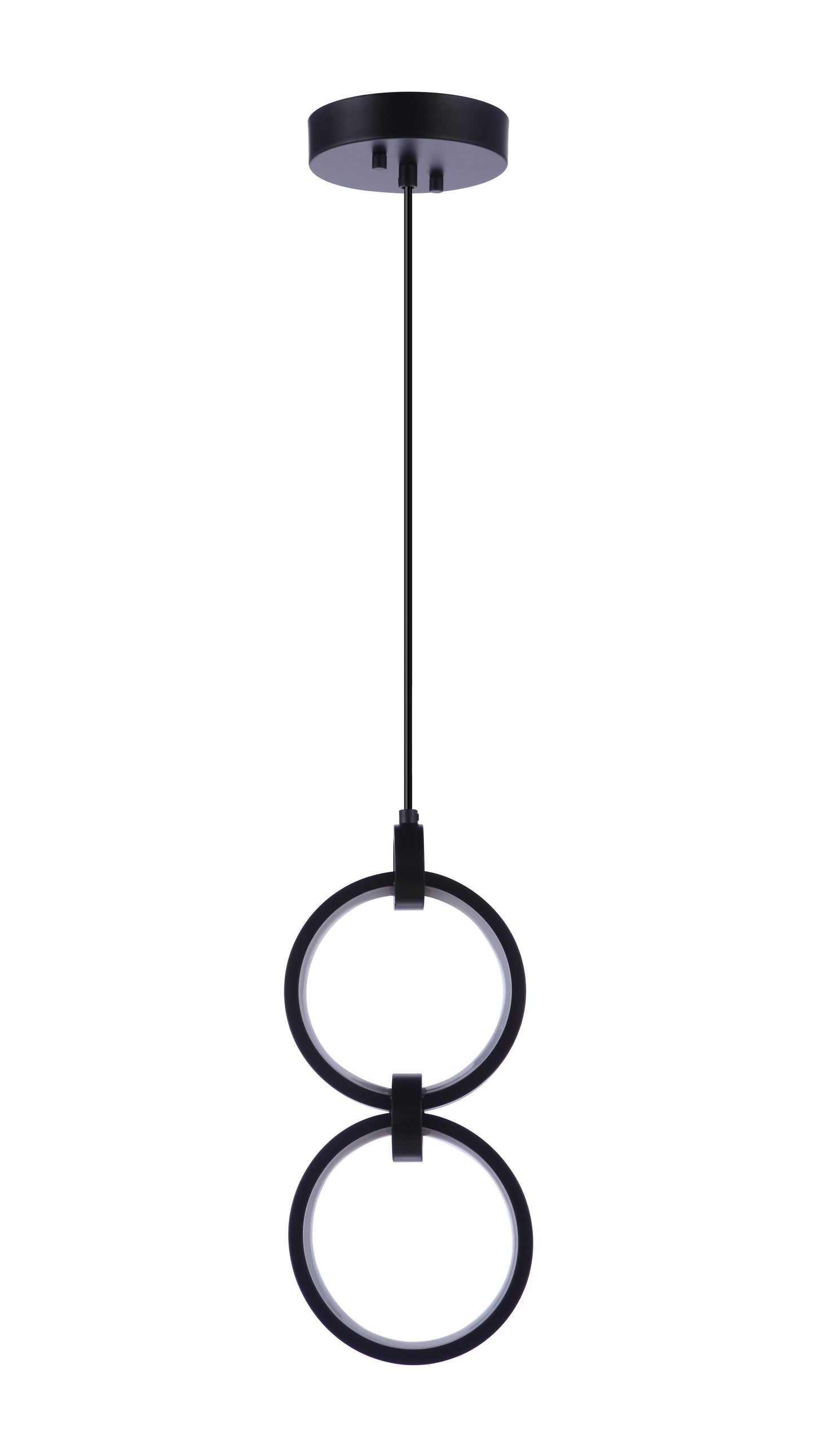 59392-FB-LED - Context 2 Light 5.13" Wide Pendant - Flat Black