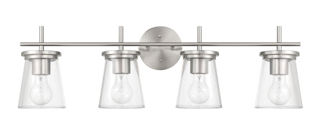 60404-BNK - Connell 4 Light 30" Wide Vanity Light - Brushed Nickel