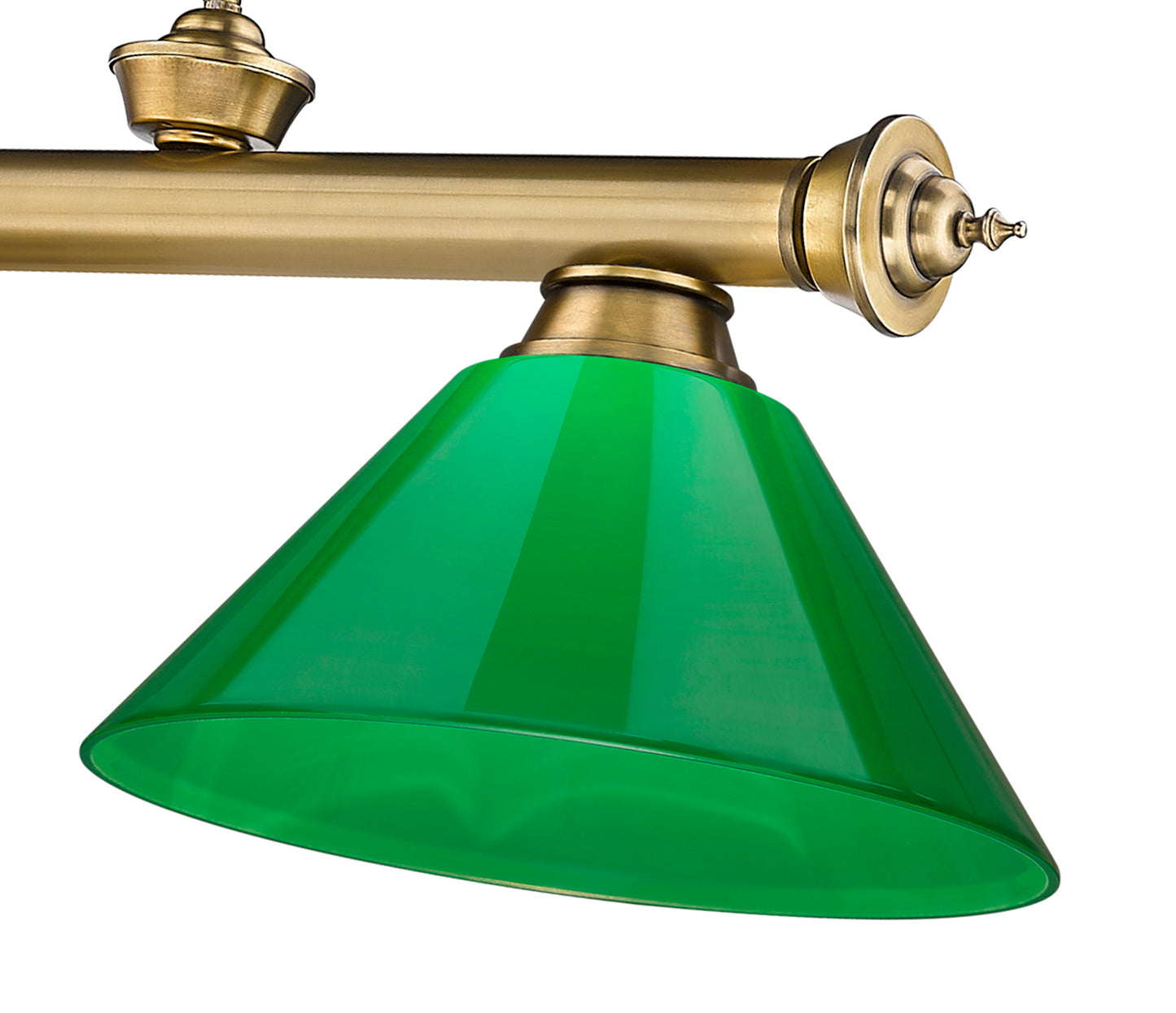 2306-3RB-PGR - Cordon 3 Light 57" Billiard - Rubbed Brass