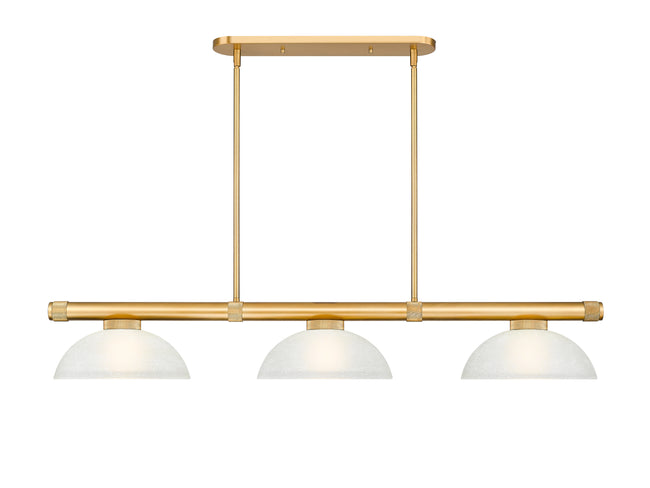 3050-3RB-DWL14 - Vanguard 3 Light 58" Billiard - Rubbed Brass