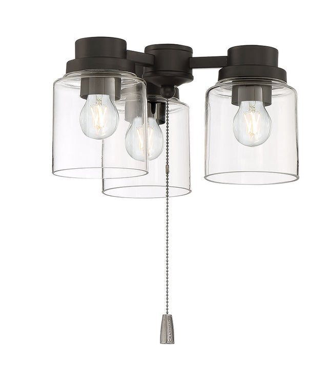 LK301102-FB-LED - 3 Light Universal Light Kit in Flat Black