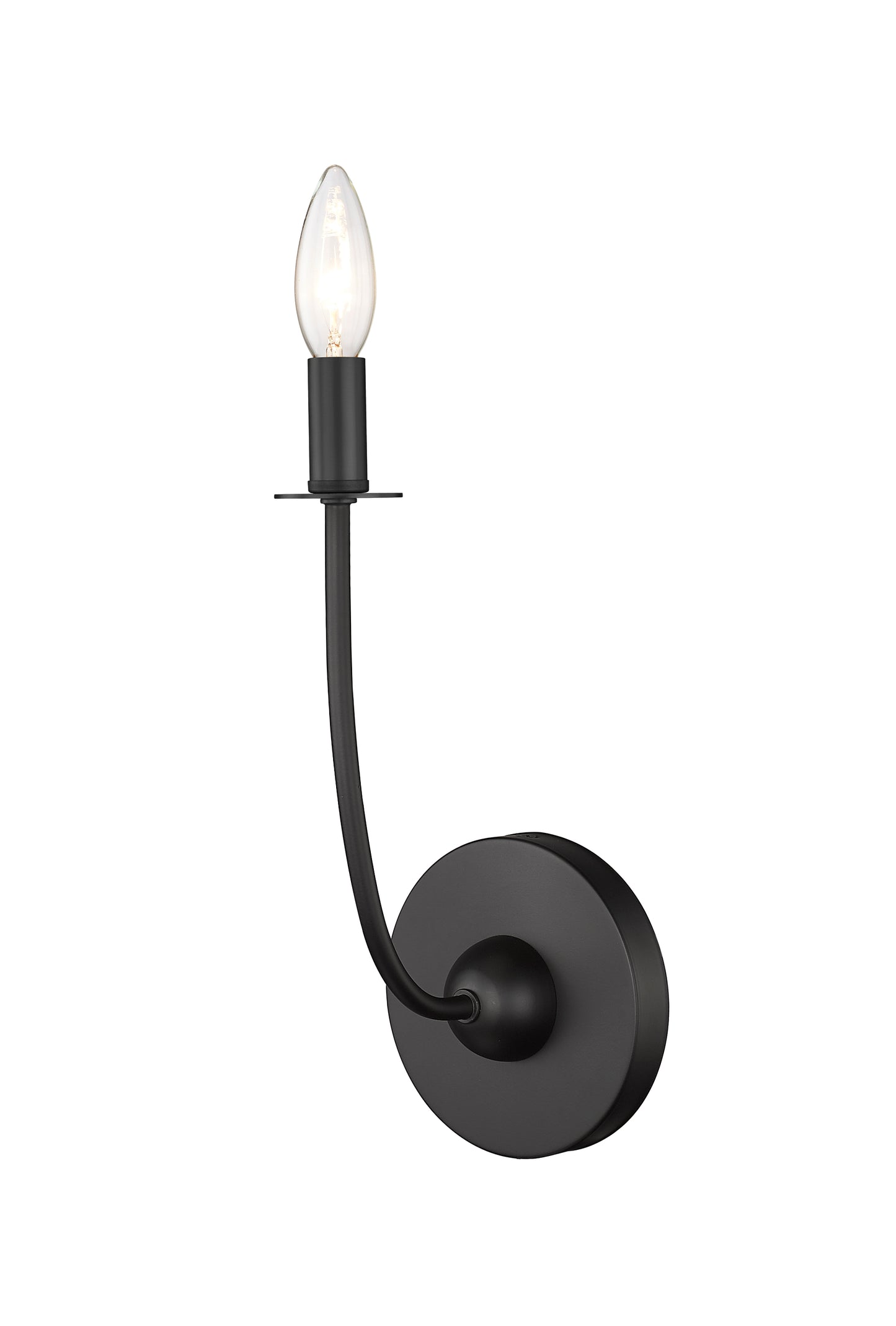 3040-1S-MB - Shannon 1 Light Wall 17" Sconce - Matte Black