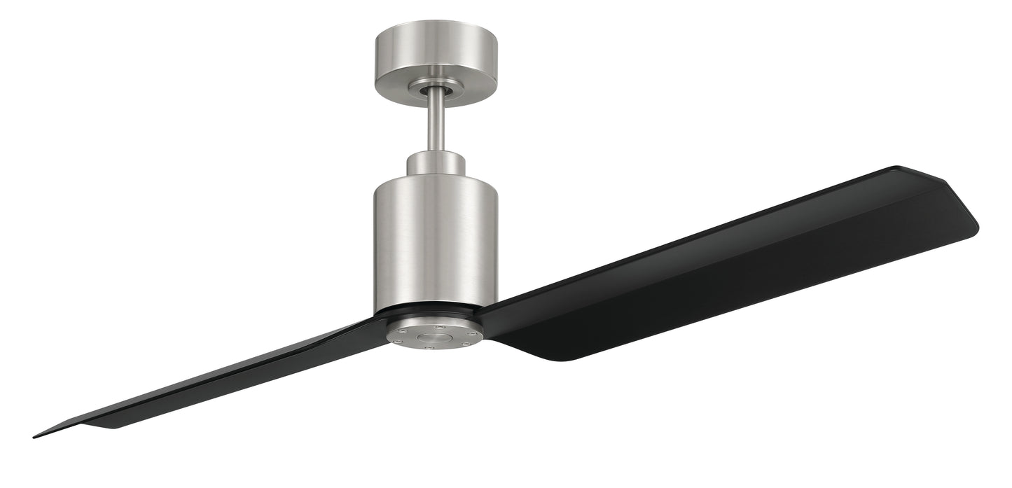 SLK56BNK2 - Sleek 56" 2 Blade Indoor Outdoor Ceiling Fan - Brushed Nickel