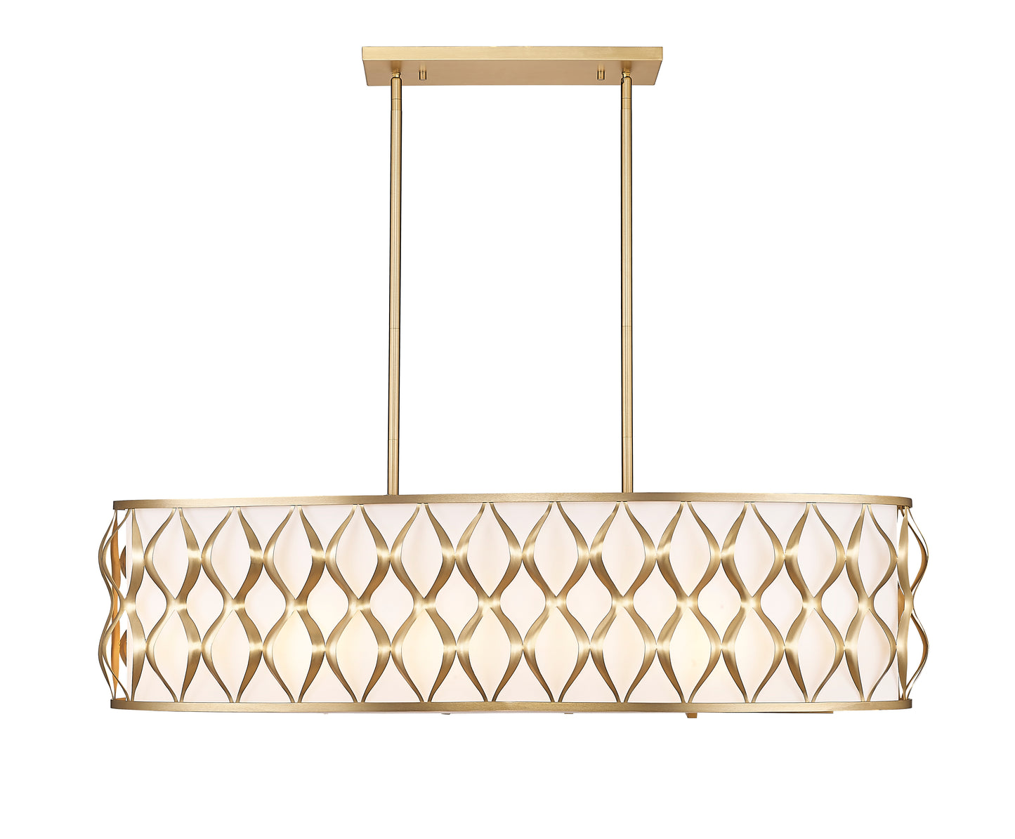 1948-42L-MGLD - Harden 10 Light Linear 43" Chandelier - Modern Gold