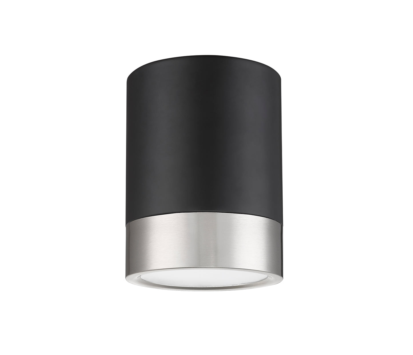 1006F6-MB-BN-LED - Algar 1 Light Flush 6" Mount - Matte Black / Brushed Nickel