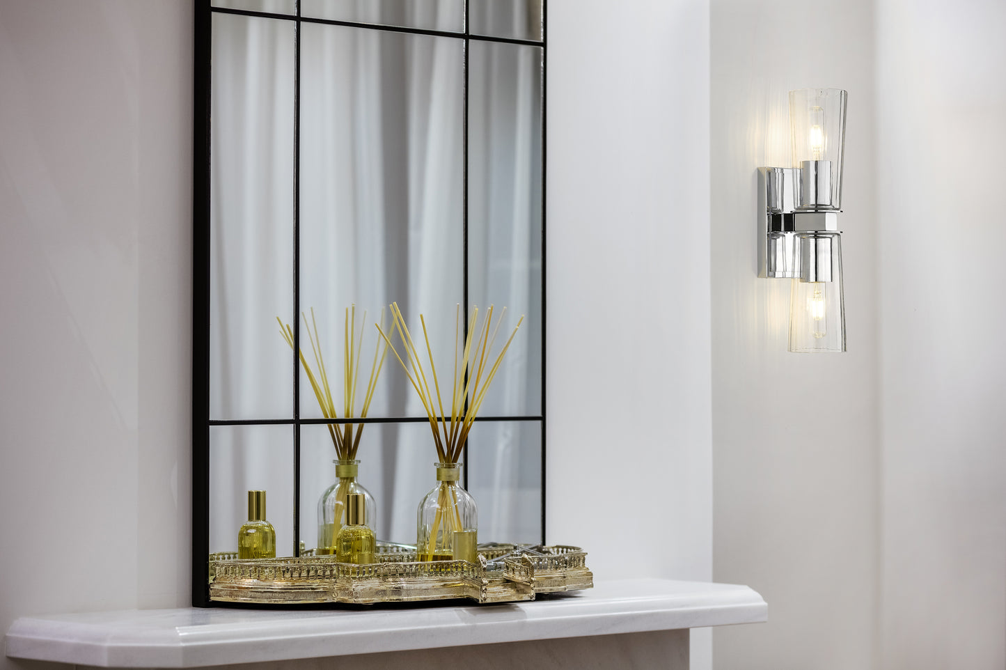 826-2S-CH - Titus 2 Light Wall 18" Sconce - Chrome