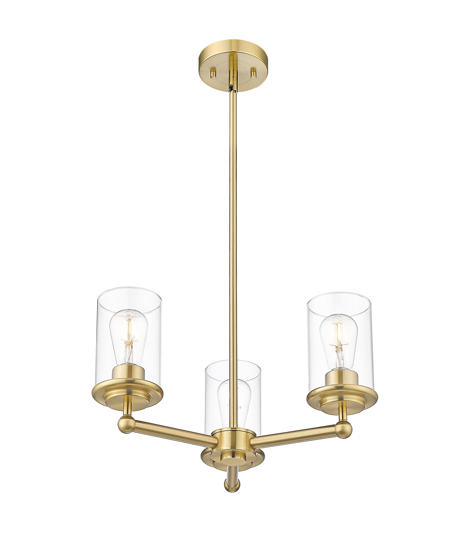 742-3LG - Thayer 3 Light 19" Chandelier - Luxe Gold