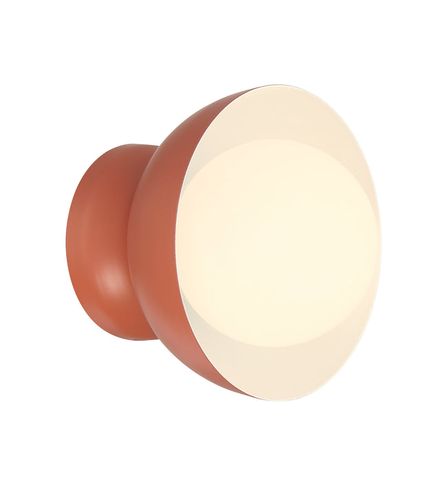 59161-BCY - Ventura Dome 1 Light 7.63" High Wall Sconce - Baked Clay