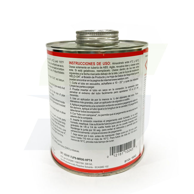 10243 - Weld-On 773 ABS Black, Medium-Bodied, Fast-Setting  Cement - 1 Quart