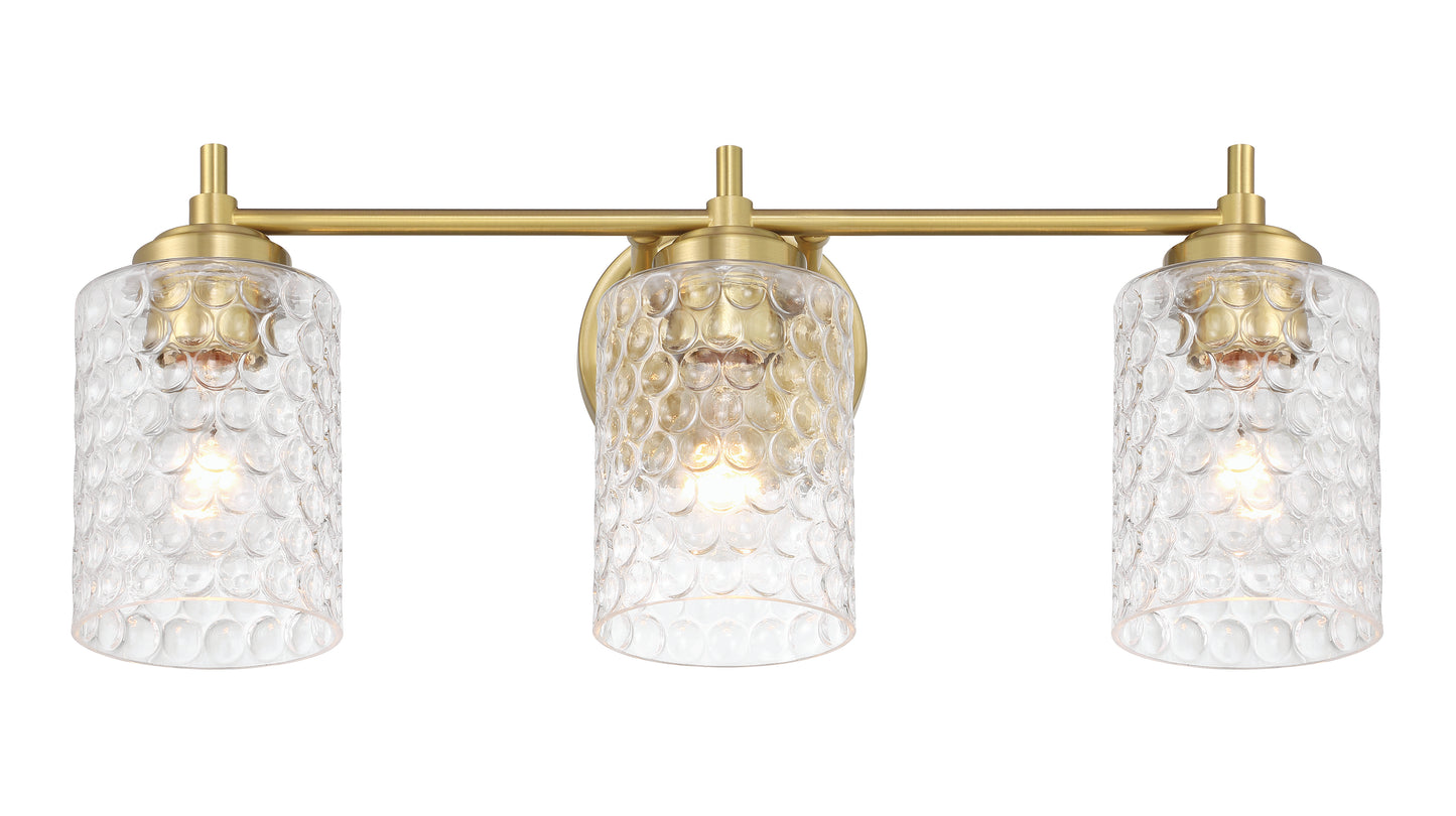 60503-SB - Claire 3 Light 21" Wide Vanity Light - Satin Brass