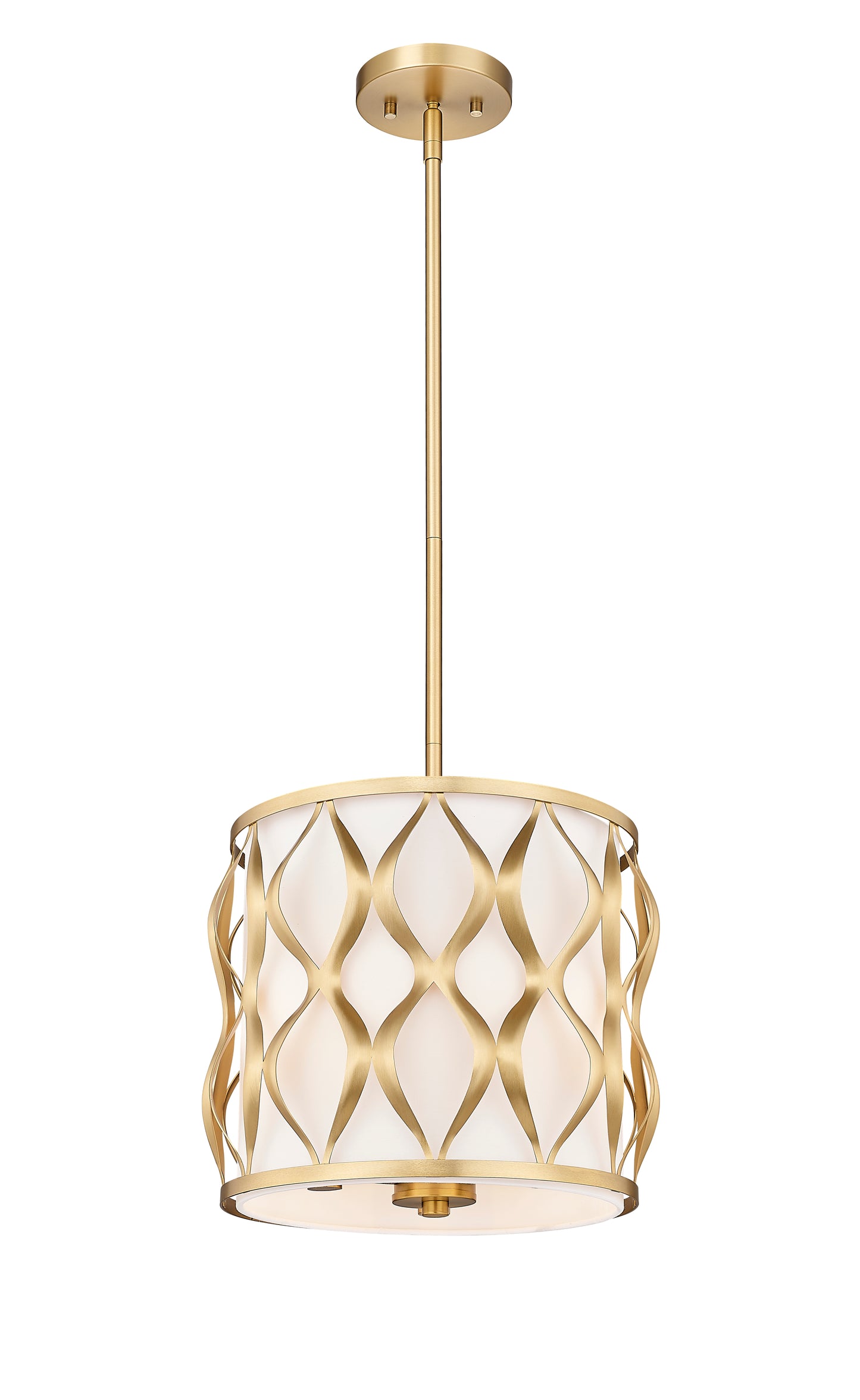 1948P12-MGLD - Harden 3 Light 12" Pendant - Modern Gold