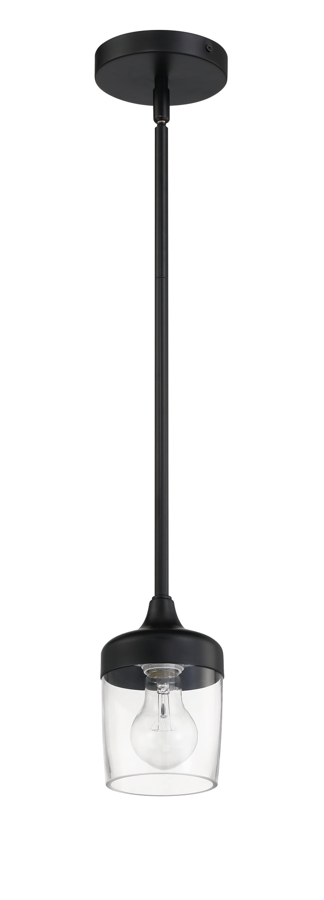 58191-FB - Wrenn 1 Light 5.12" Wide Mini Pendant - Flat Black